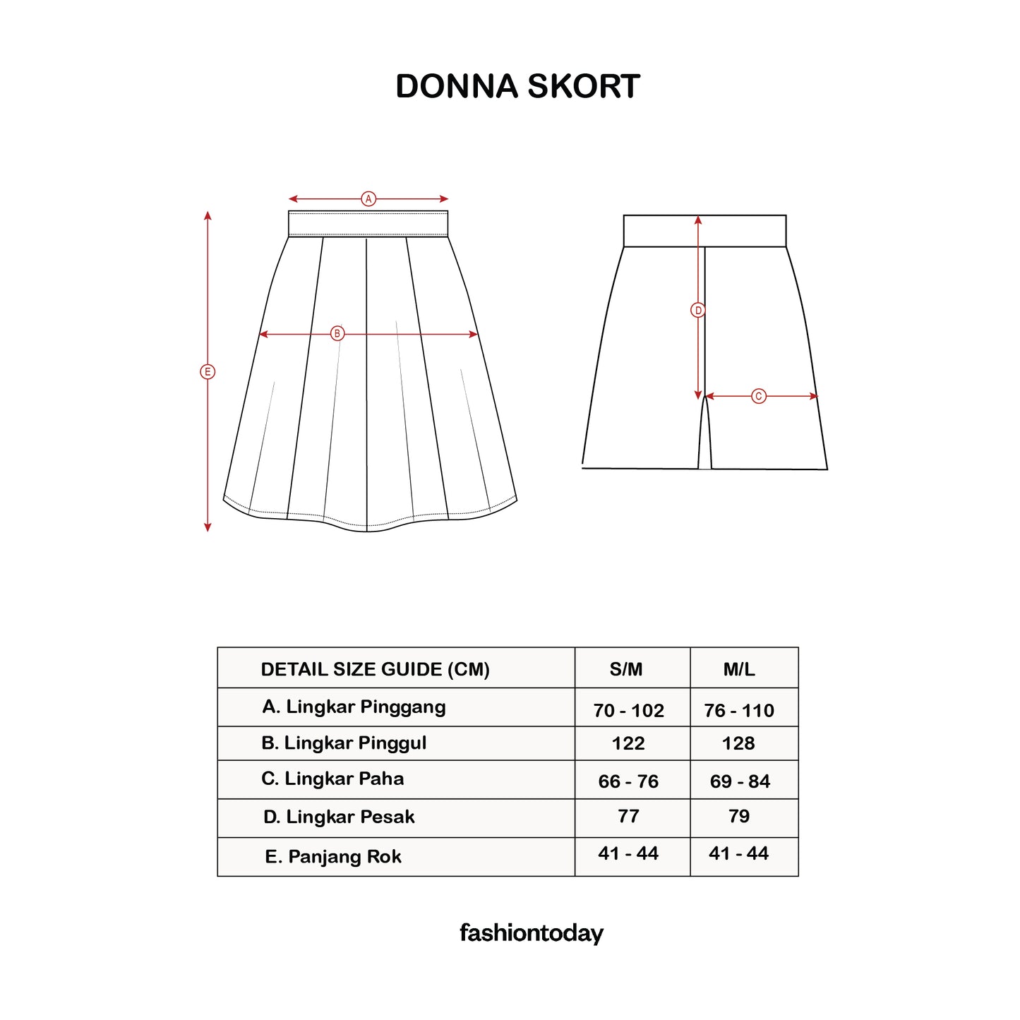 Donna Skort - Fashiontoday