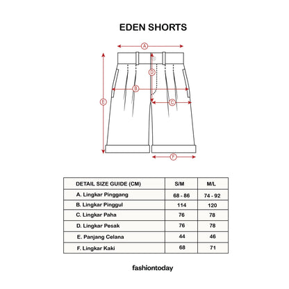 Eden Shorts ( Celana Pendek Premium Fashiontoday )