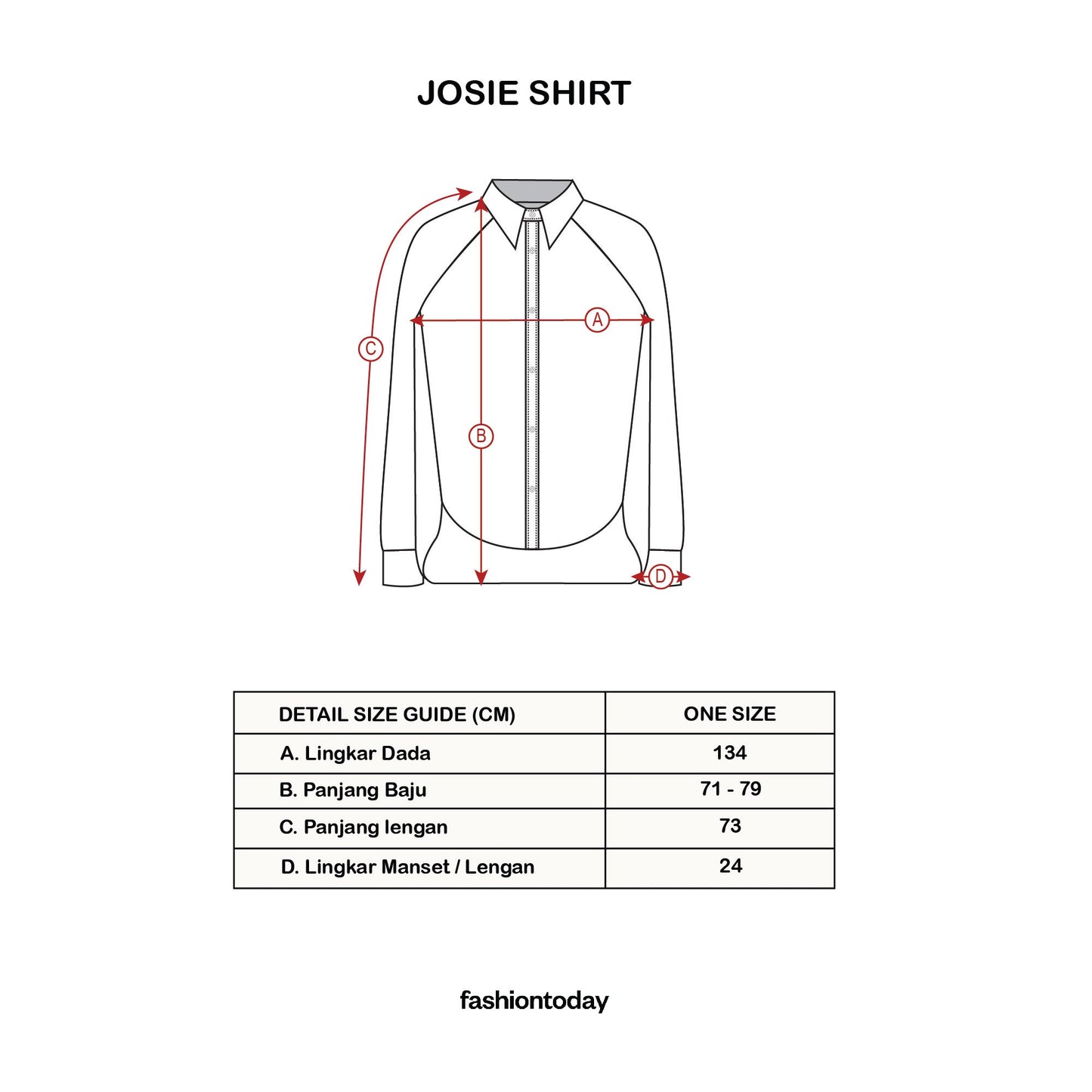 Josie Shirt ( Kemeja Premium Fashiontoday )