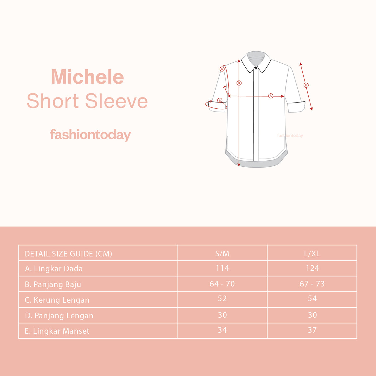 Michele Shirt Short Sleeve - Fashiontoday