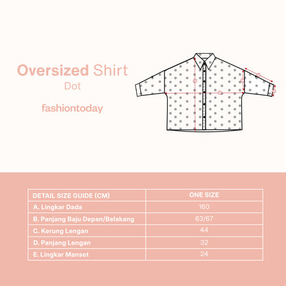 Oversized Shirt Dot - Fashiontoday