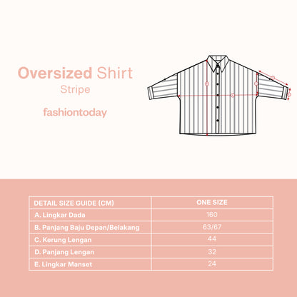 Oversized Shirt Stripe - Fashiontoday