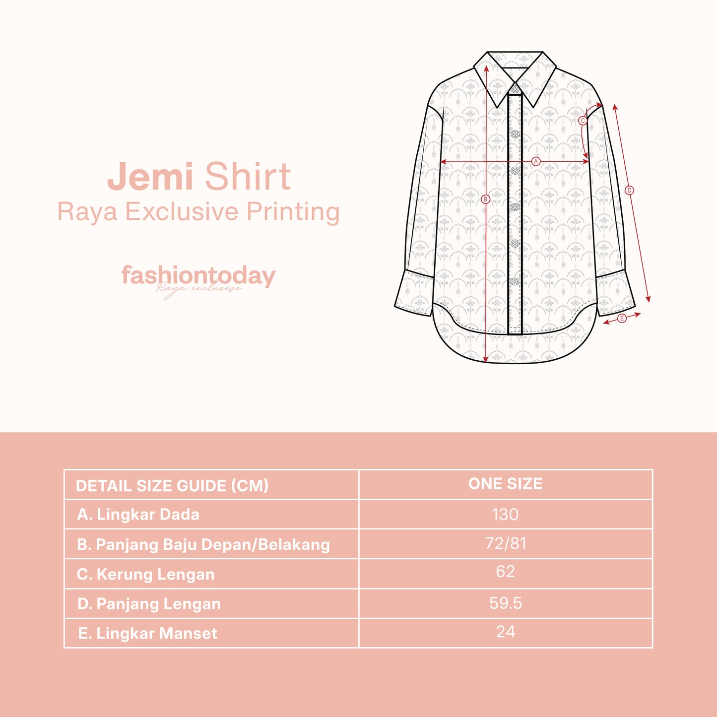 Jemi Shirt Raya Exclusive Printing - Fashiontoday Raya Exclusive