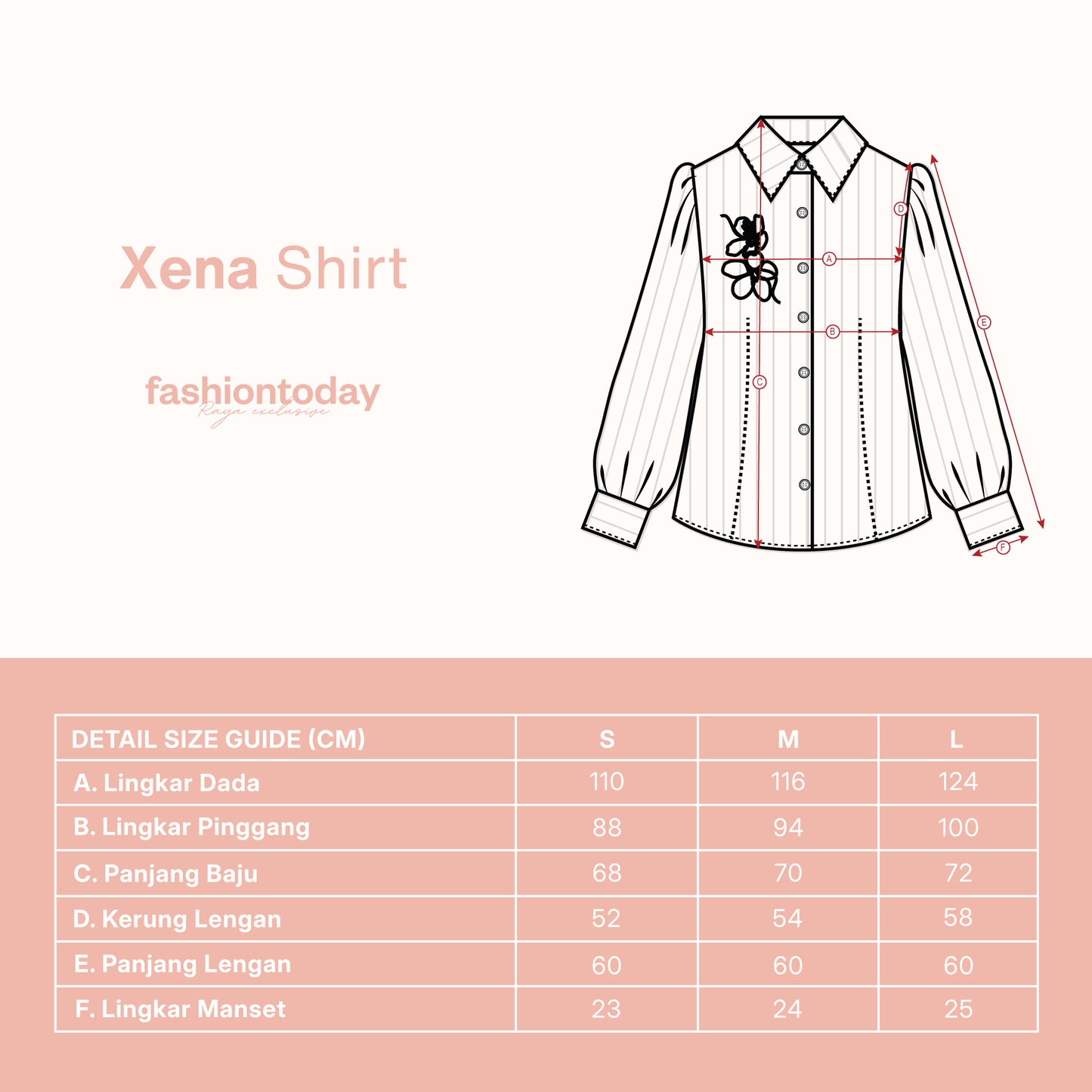Xena Shirt - Fashiontoday Raya Exclusive