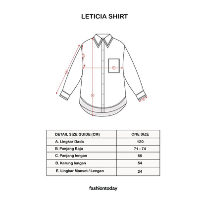 Leticia Shirt ( Kemeja Premium Fashiontoday )