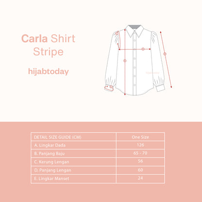 Carla Shirt Stripe - Hijab Today