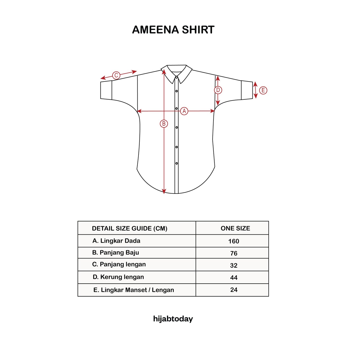 Ameena Shirt ( Kemeja Premium Hijabtoday )