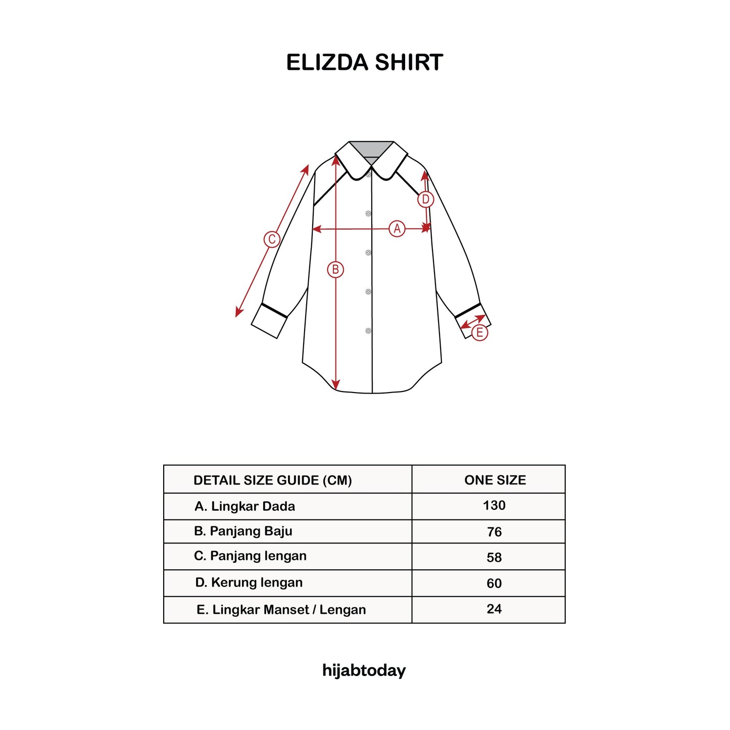 Elizda Shirt ( Kemeja Premium Hijabtoday )