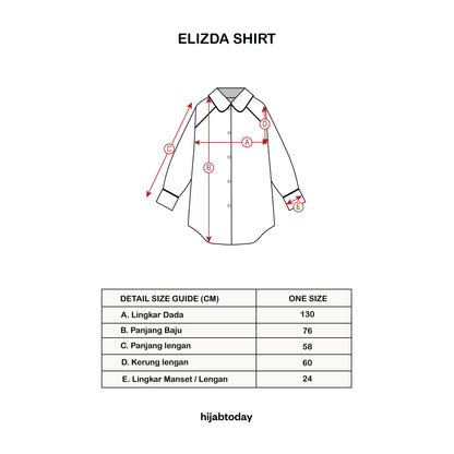 Elizda Shirt ( Kemeja Premium Hijabtoday )