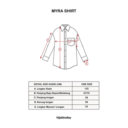 Myra Shirt ( Kemeja Premium Hijabtoday )