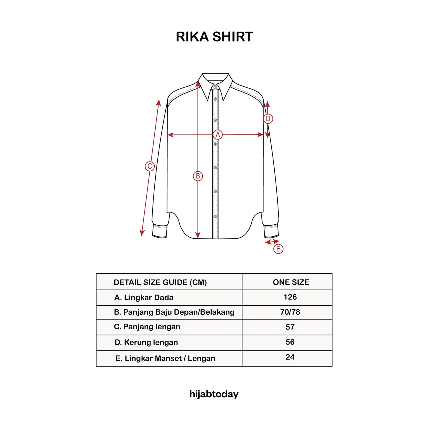 Rika Shirt ( Kemeja Premium Hijabtoday )