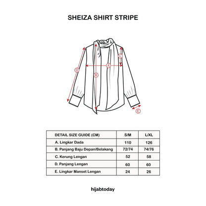 Sheiza Shirt Stripe - Hijab Today