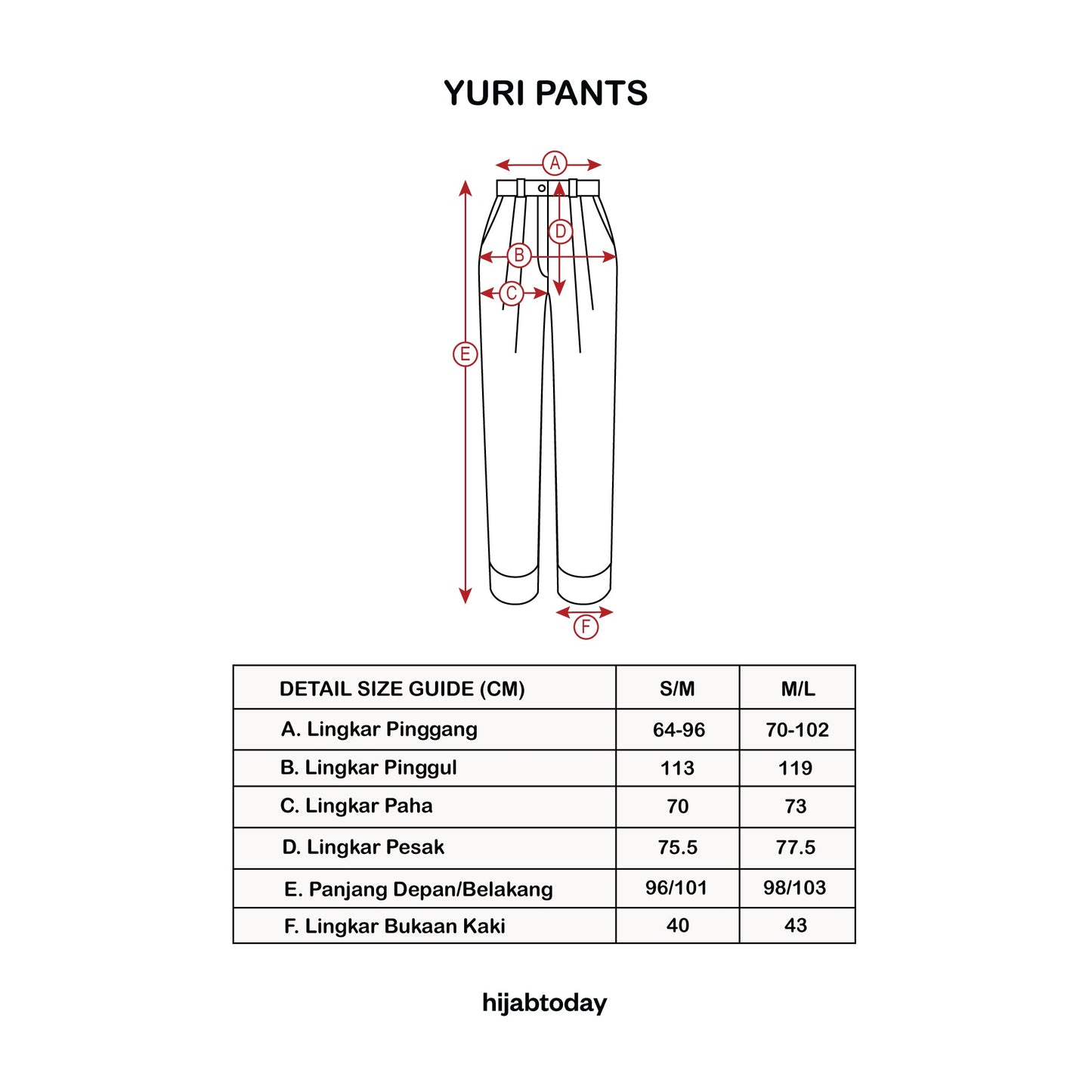 Yuri Pants ( Celana Panjang Premium Hijabtoday )