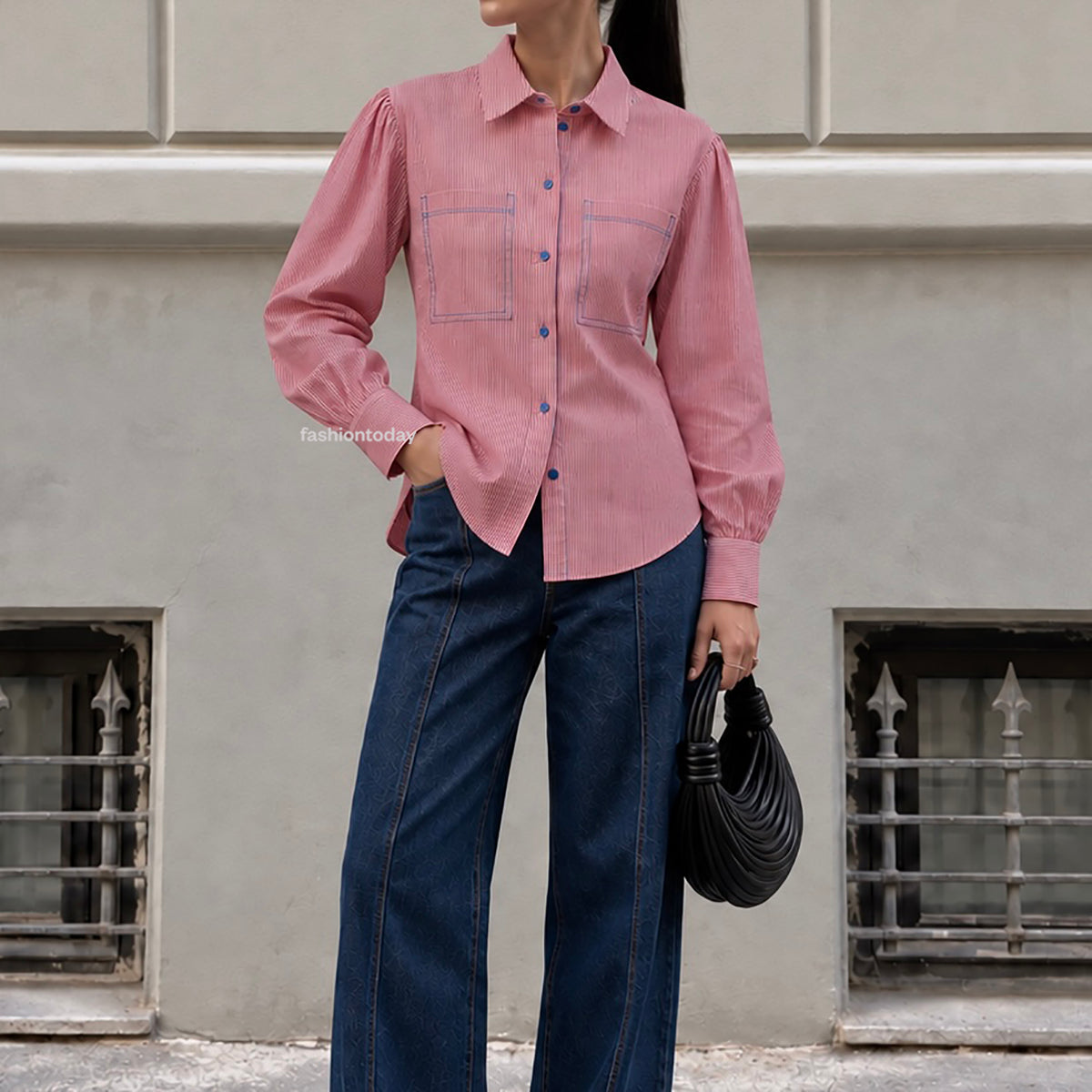 Leni Shirt Stripe - Fashiontoday