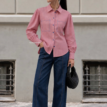 Leni Shirt Stripe - Fashiontoday