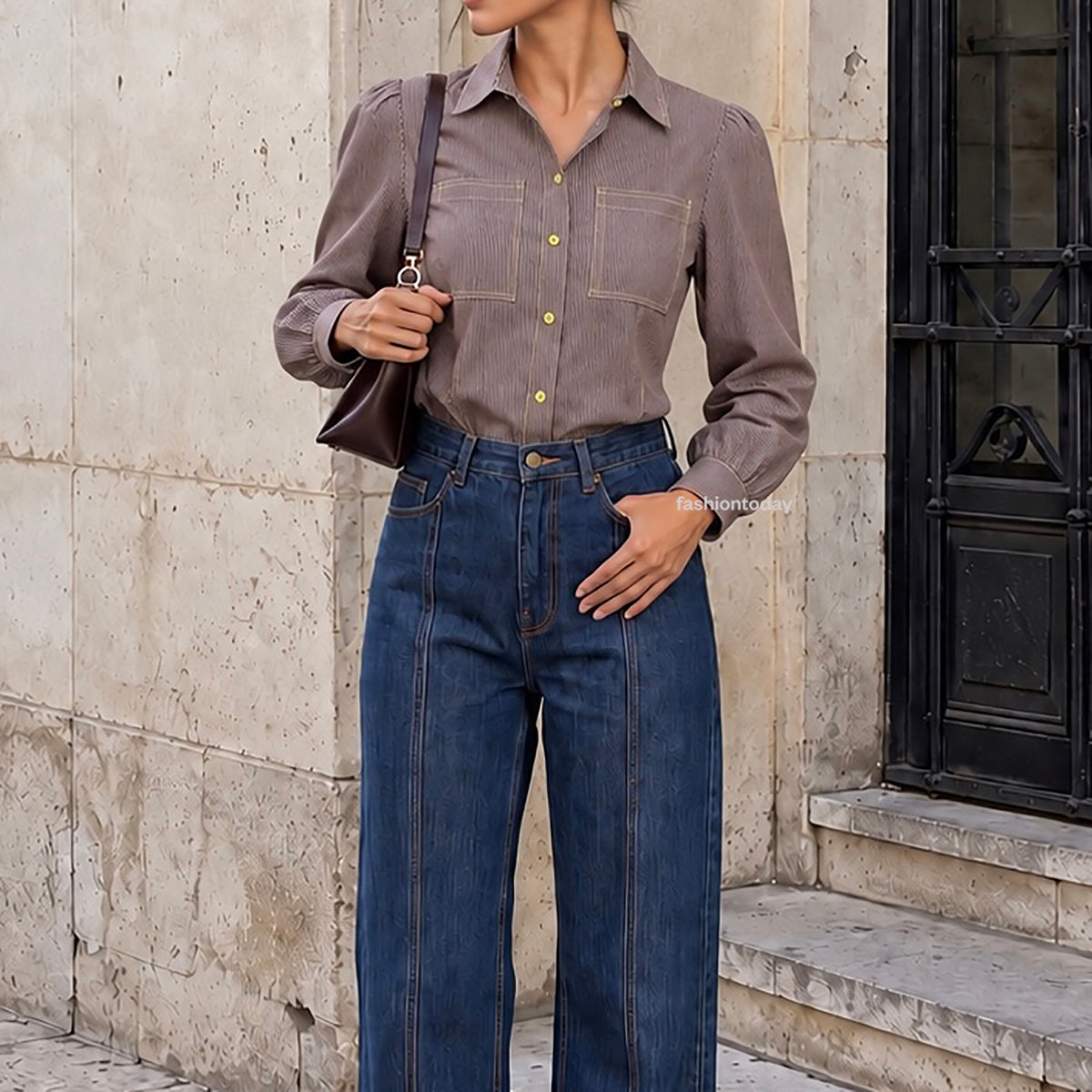 Leni Shirt Stripe - Fashiontoday