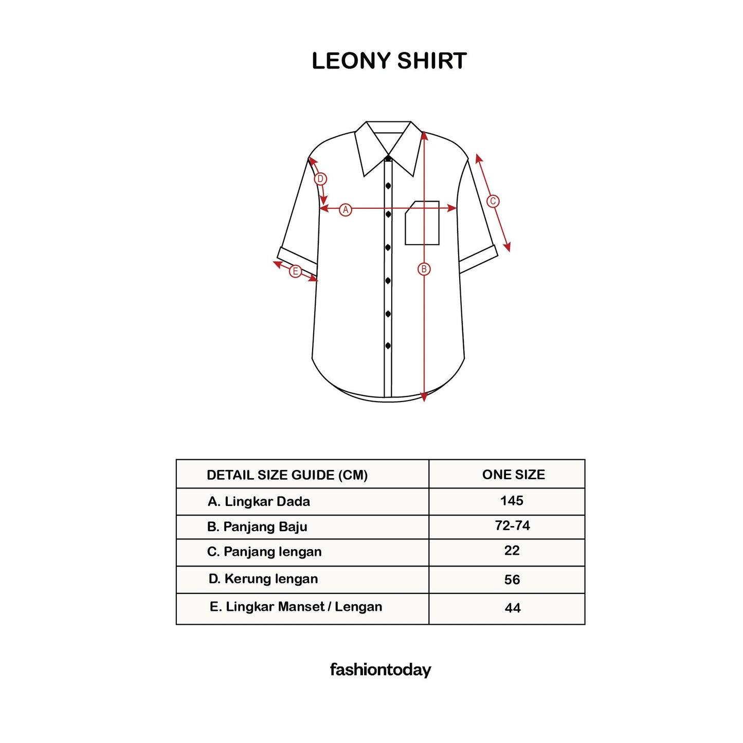Leony Shirt ( Kemeja Premium Fashiontoday )