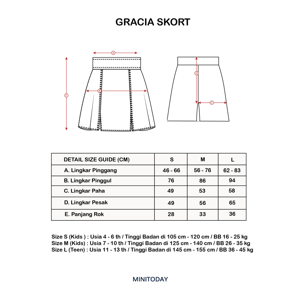 Gracia Skort - Mini Today
