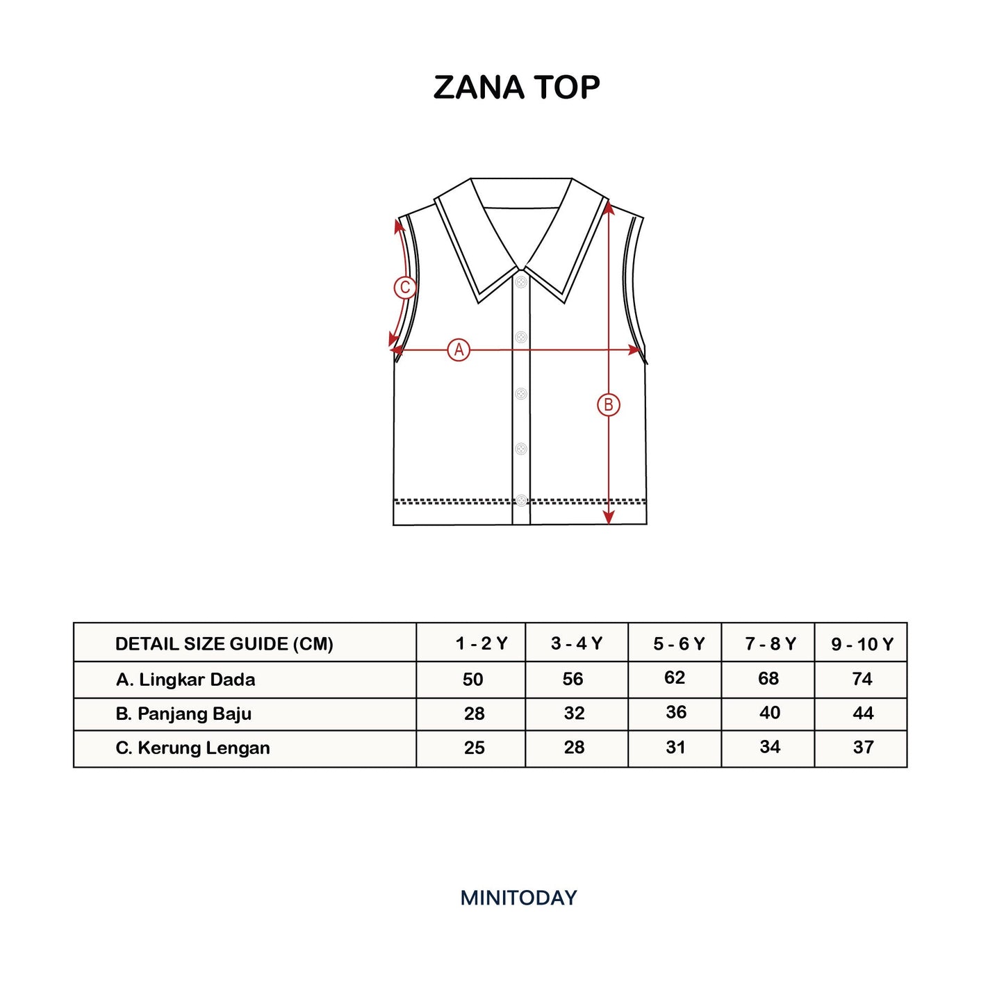 Zana top ( Atasan Premium Minitoday )