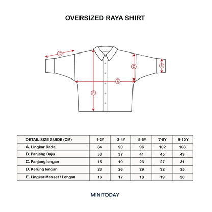 Mini / Kids Oversized Raya Shirt