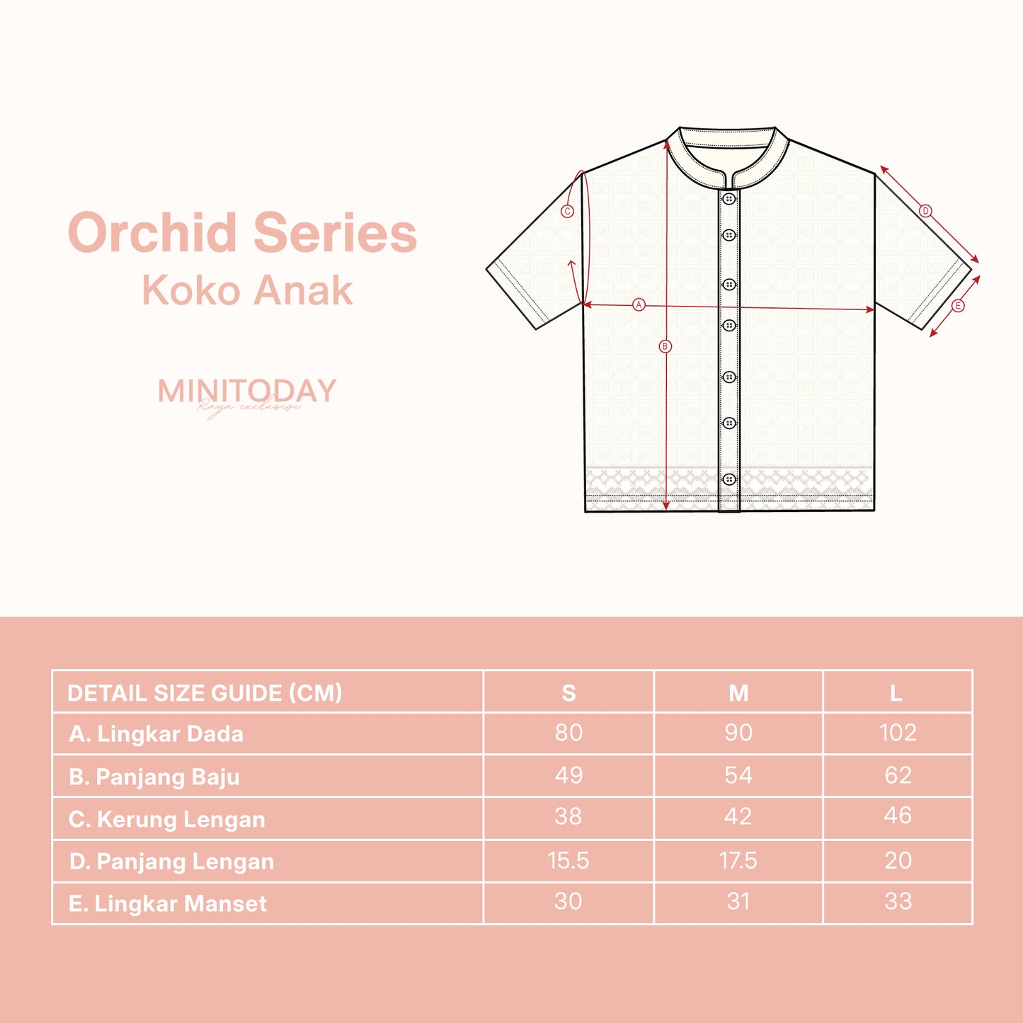 Orchid Series Koko Anak - Mini Today Raya Exclusive