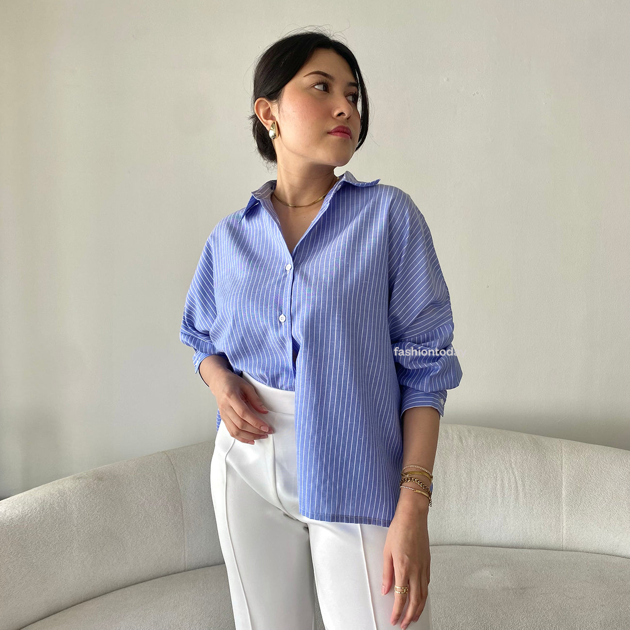 Oversized Shirt Stripe
