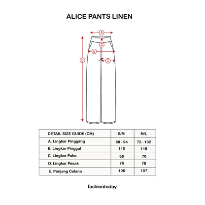 Alice Pants Linen ( Celana Premium FASHIONTODAY )
