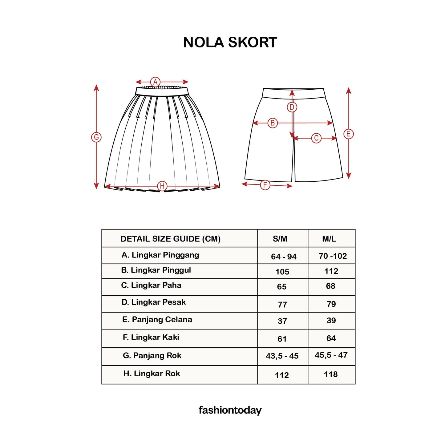 Nola Skort ( Skort Premium Fashiontoday )