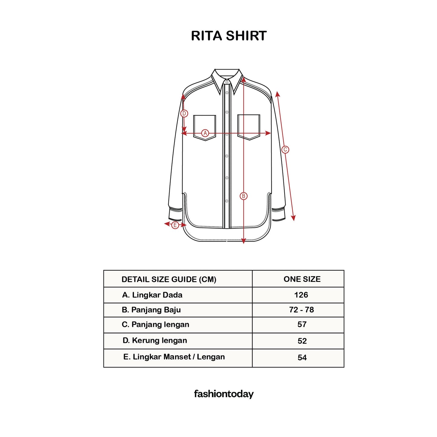 Rita Shirt ( Kemeja Premium Fashiontoday )