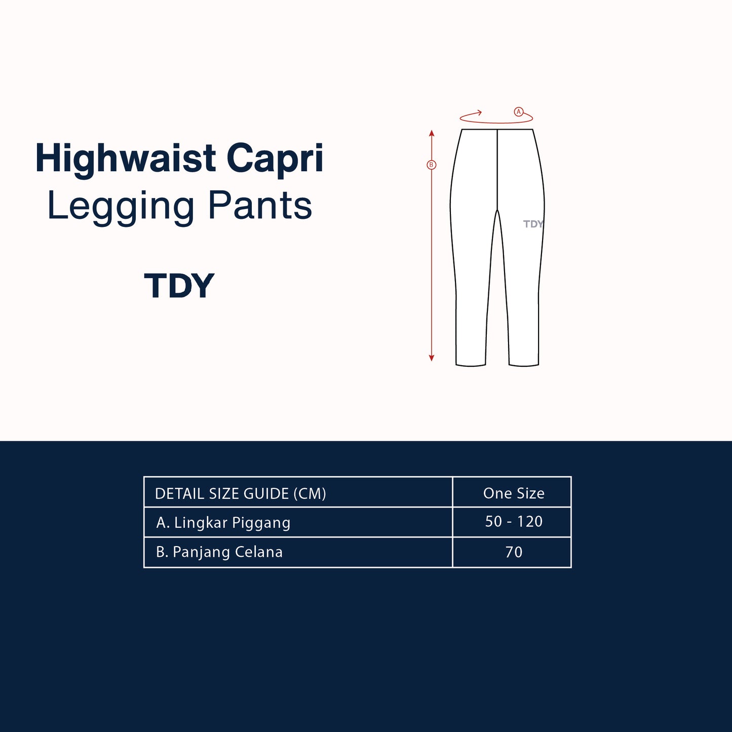 Highwaist Capri Legging Pants - TDY