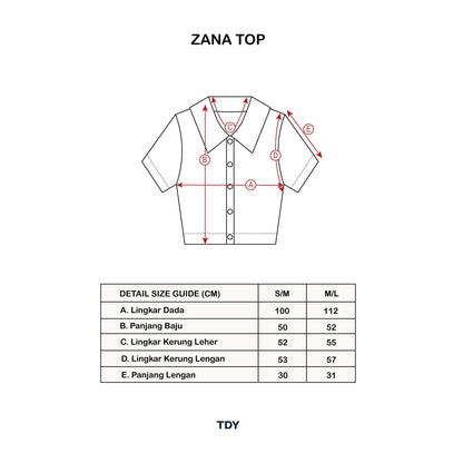 Zana top ( Atasan Premium TDY Fashion )